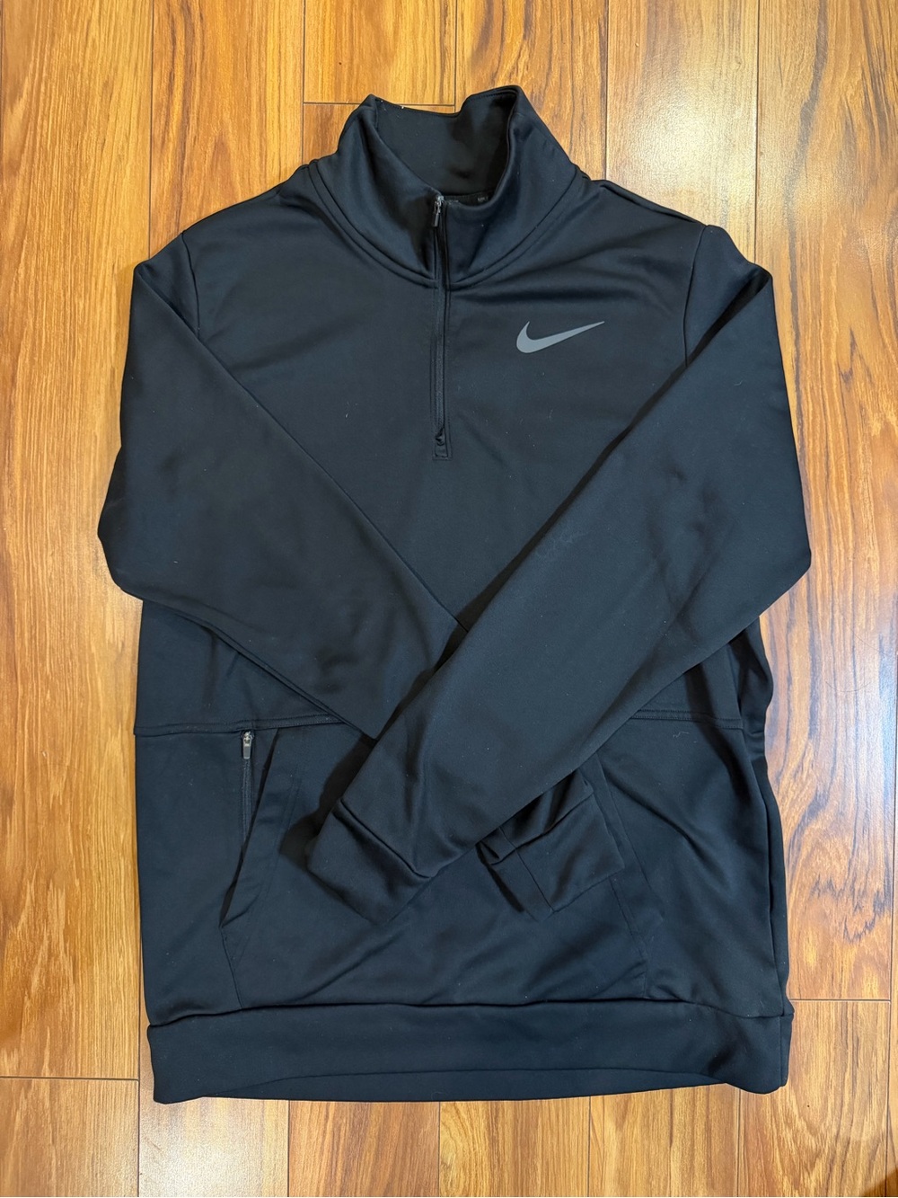 Mens Nike Dri-FIT Therma Long Sleeve 1/4 Zip Training Top Size LT Fleeced lined - Picture 2 of 5